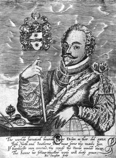 Porträt von Sir Francis Drake von Robert Vaughan